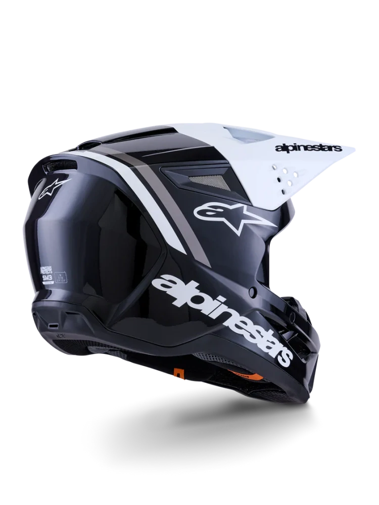 Motokrosová přilba ALPINESTARS SM3 / SM-3 / S-M3 / 8300726-1546 RADIUM černá/bílá/šedá