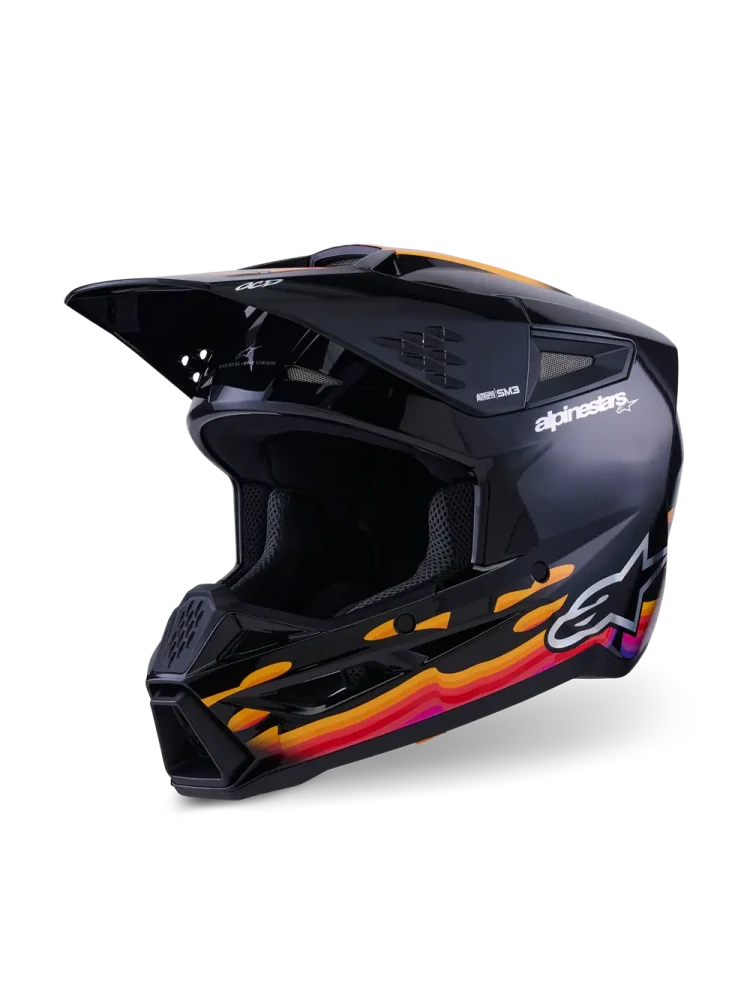 Motokrosová přilba ALPINESTARS SM3 / SM-3 / S-M3 / 8301126-1180 FORCE černá lesklá