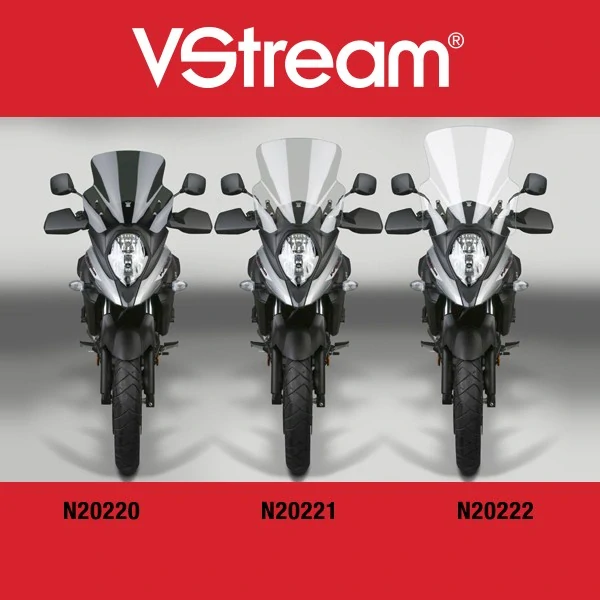 Plexi motocyklu NATIONAL CYCLE verze střední N20221 pro SUZUKI DL 650 V-STROM / V-STROM ADVENTURE/X/XT rok 2017-2021  barva světle šedá, výška plexi 41,9 cm  