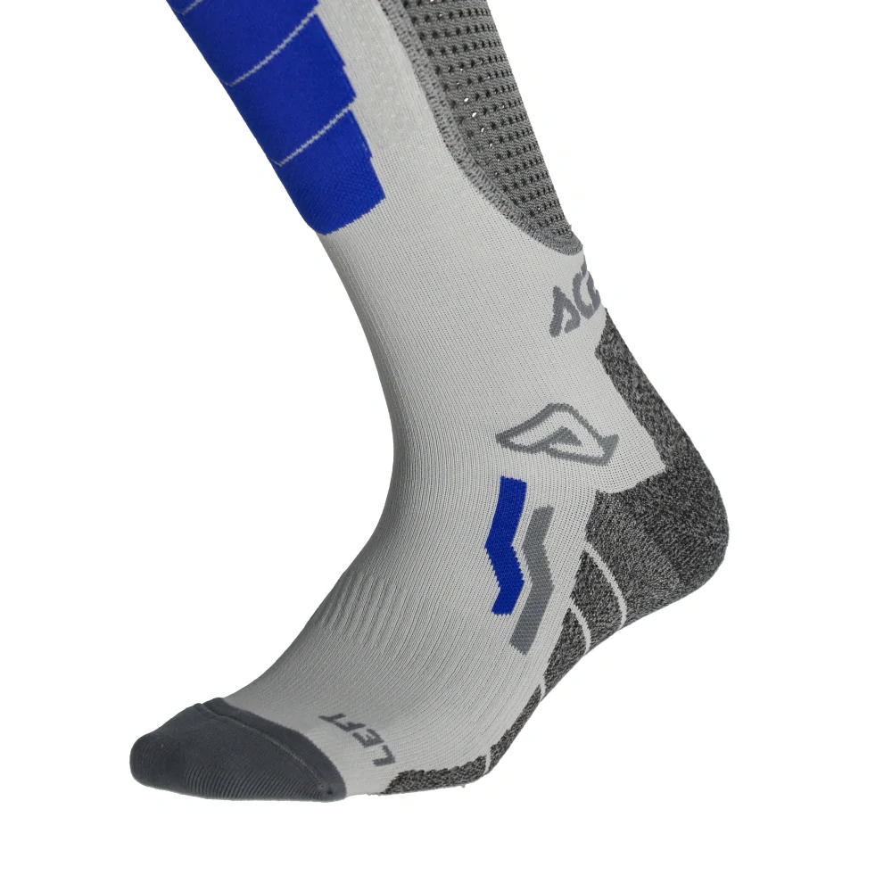 Motokrosové nadkolenky / vysoké motokosové ponožky ACERBIS X-LEG PRO VENTED barva šedá/modrá