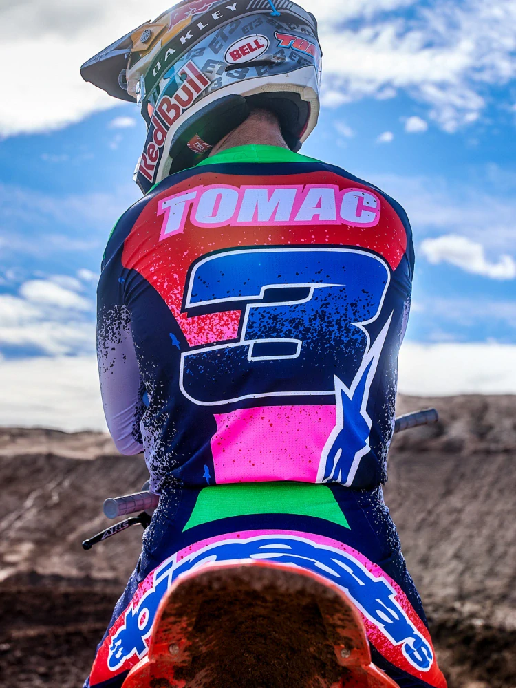 Limitovaná edice-motokrosový dres ALPINESTARS SUPERTECH TOMAC LIMITED EDITION RECORDS COLLECTION (šedá/multicolor) 2026