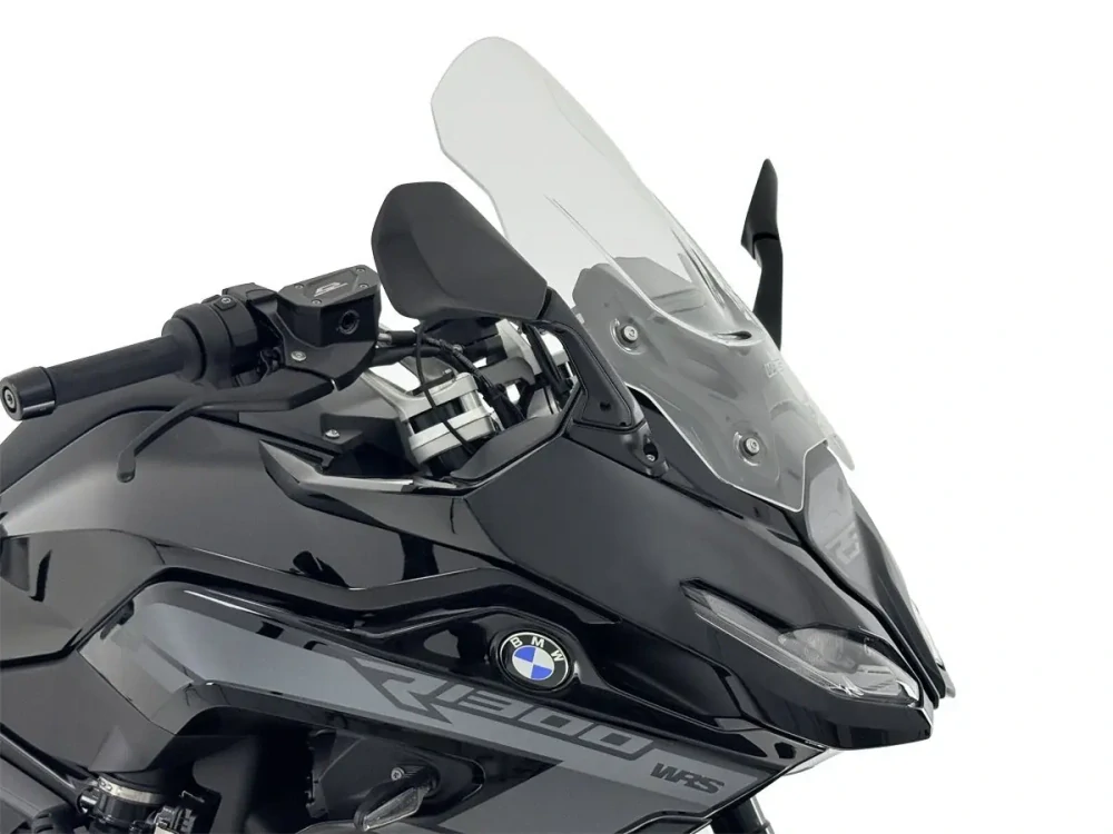 Plexi motocyklu WRS VERZE TOURING pro motocykl BMW R 1300 RS 2025-2026 barva čirá, výška plexi 46,5 cm / o 12 cm vyšší než originální plexi