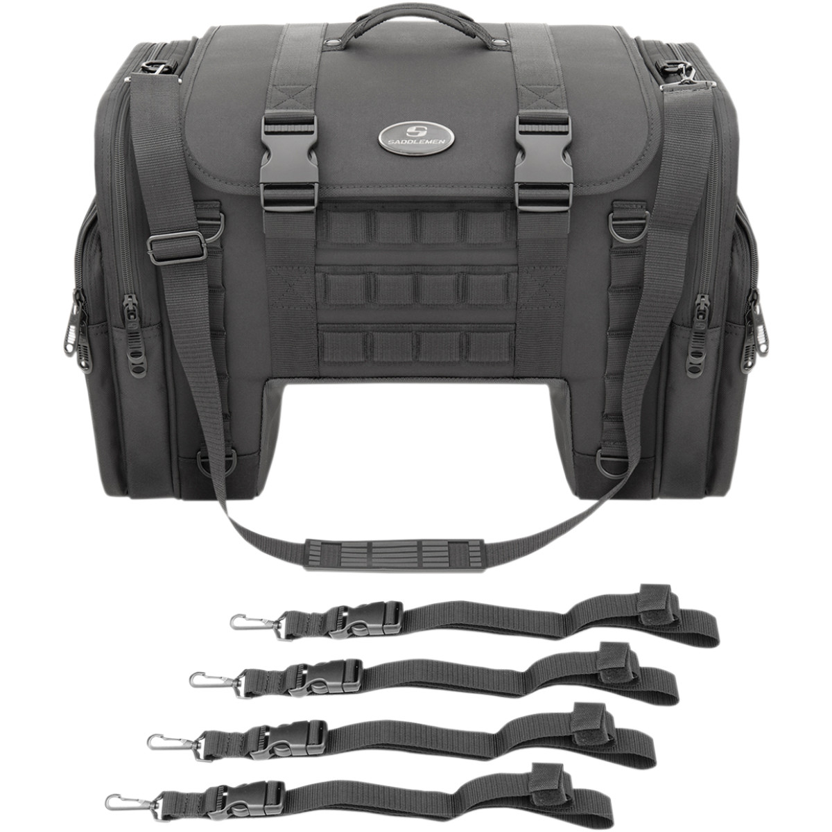 Brašna - textilní taška na sedadlo motocyklu SADDLEMEN TAIL BAG TS3200DE TACTICAL OBJEM 52,4 litru
