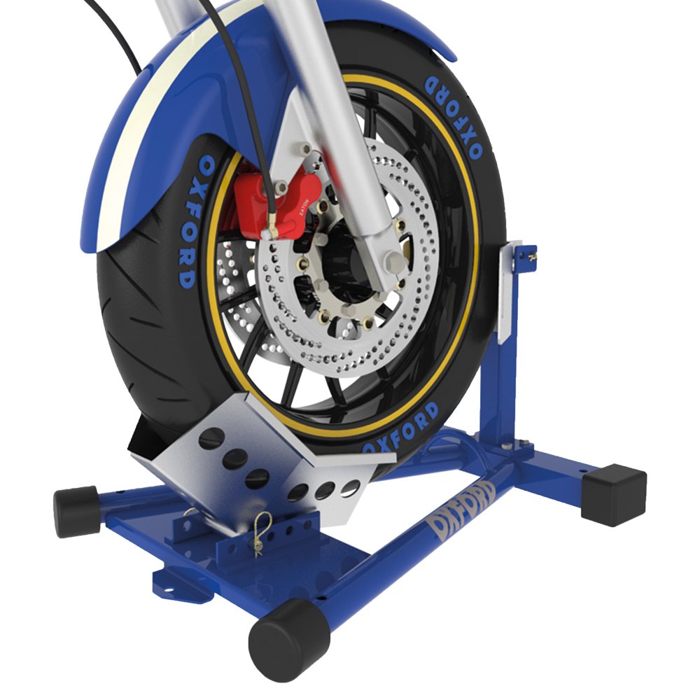 Držák předního kola motocyklu OXFORD BIKE DOCK, vhodné pro kola od 12" do 22"