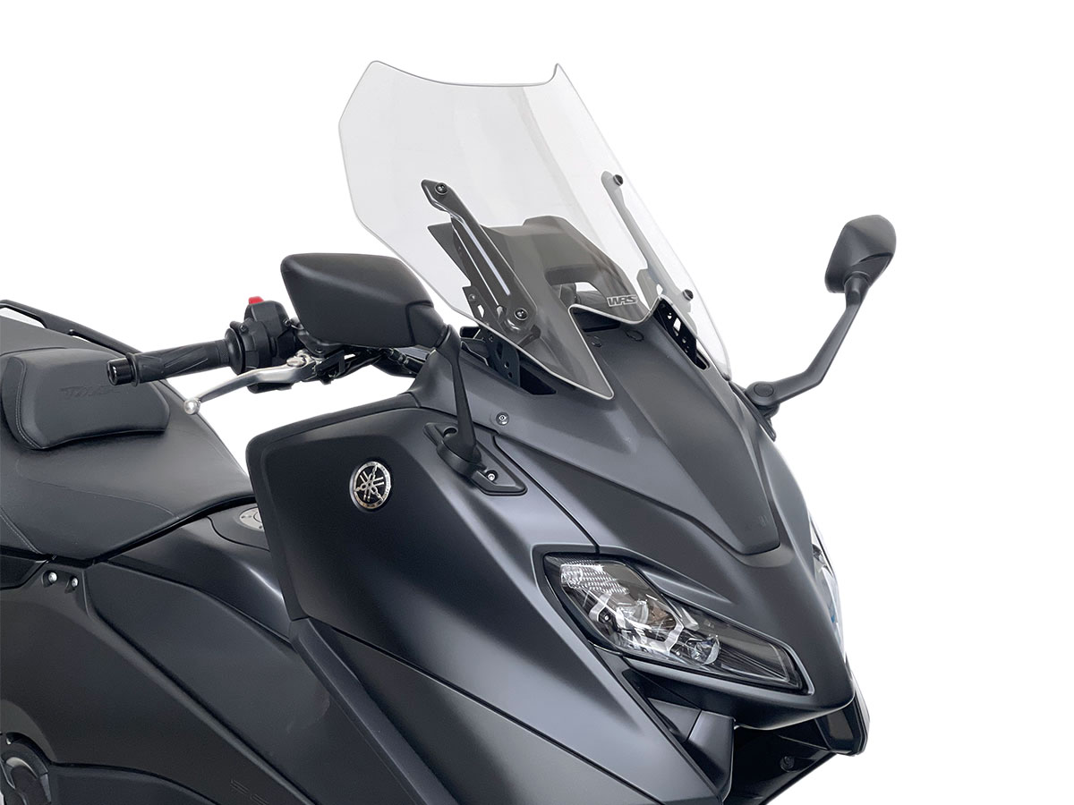 Plexi motocyklu WRS pro YAMAHA T-MAX 560 rok 2022 verze intermedio, barva čirá-transparentní, výška 32 cm