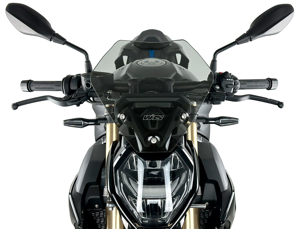 Plexi motocyklu WRS TOURING pro BMW S 1000 R rok 2022-2023, výška 31 cm, šíře 33 cm, barva kouřová