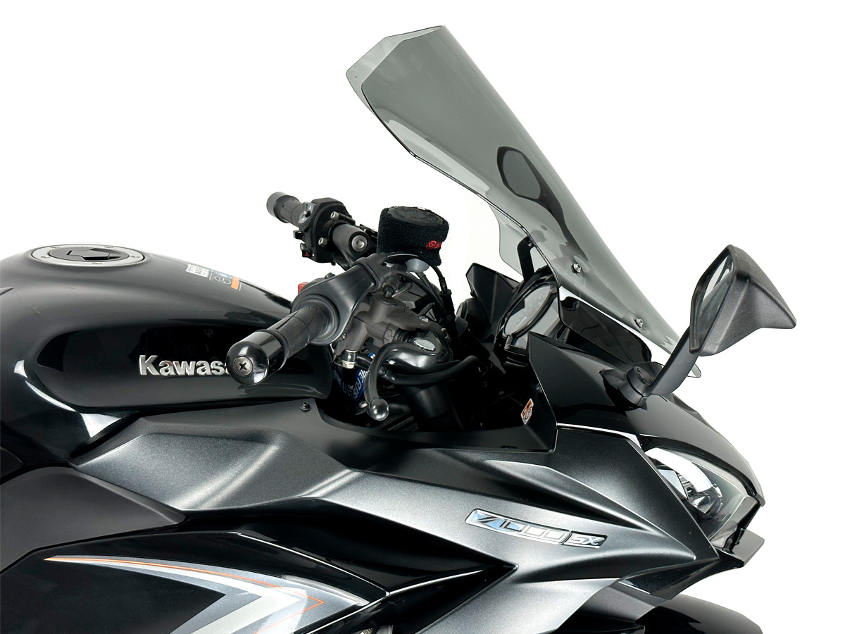 Plexi motocyklu WRS verze CAPONORD pro motocykly KAWASAKI Ninja 1000 SX ABS rok 2017 až 2023, výška plexi 47 cm, barva kouřová
