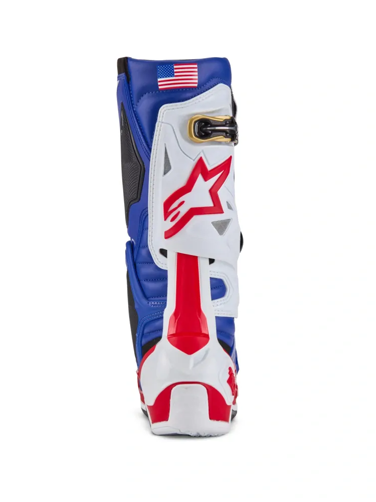 Motokrosové boty ALPINESTARS TECH 10 limitovaná edice UNION REDBUD MX červená/modrá/bílá/černá 24