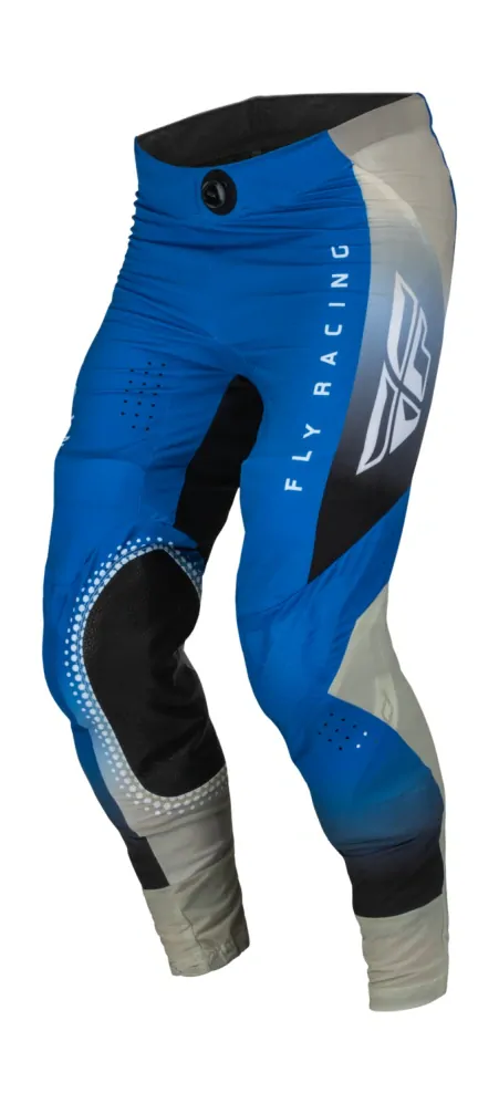 a Motokrosový komplet dresu + kalhot FLY RACING LITE barva modrá/černá/šedá velikost 2XL + 38
