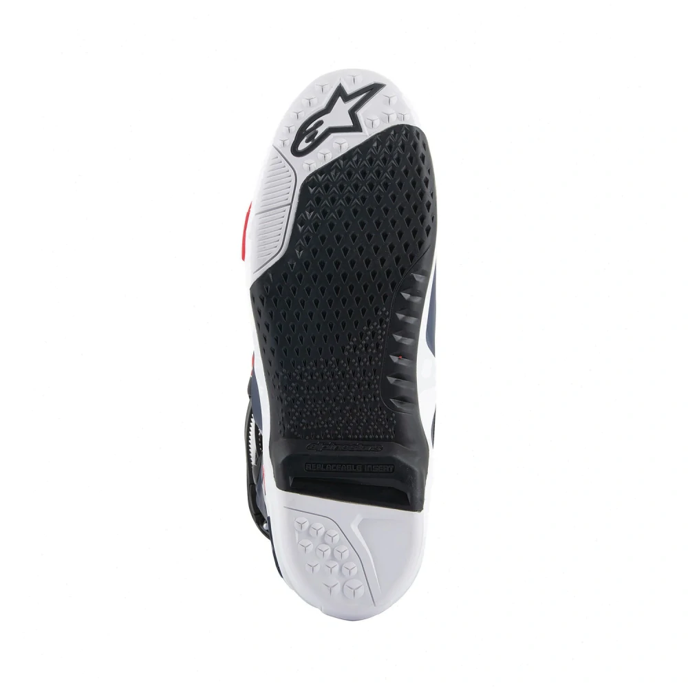 Ventilační motokrosové boty s vnitřní botičkou ALPINESTARS TECH 10 SUPERVENTED VENTILAČNÍ barva bílá/červená/fialová/tmavě modrá