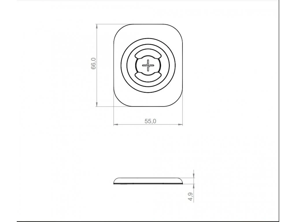 Lepící přídavná podložka na obal SP CONNECT INTERFACE UNIVERSAL SPC+ rozměr 66x55x4,9 mm