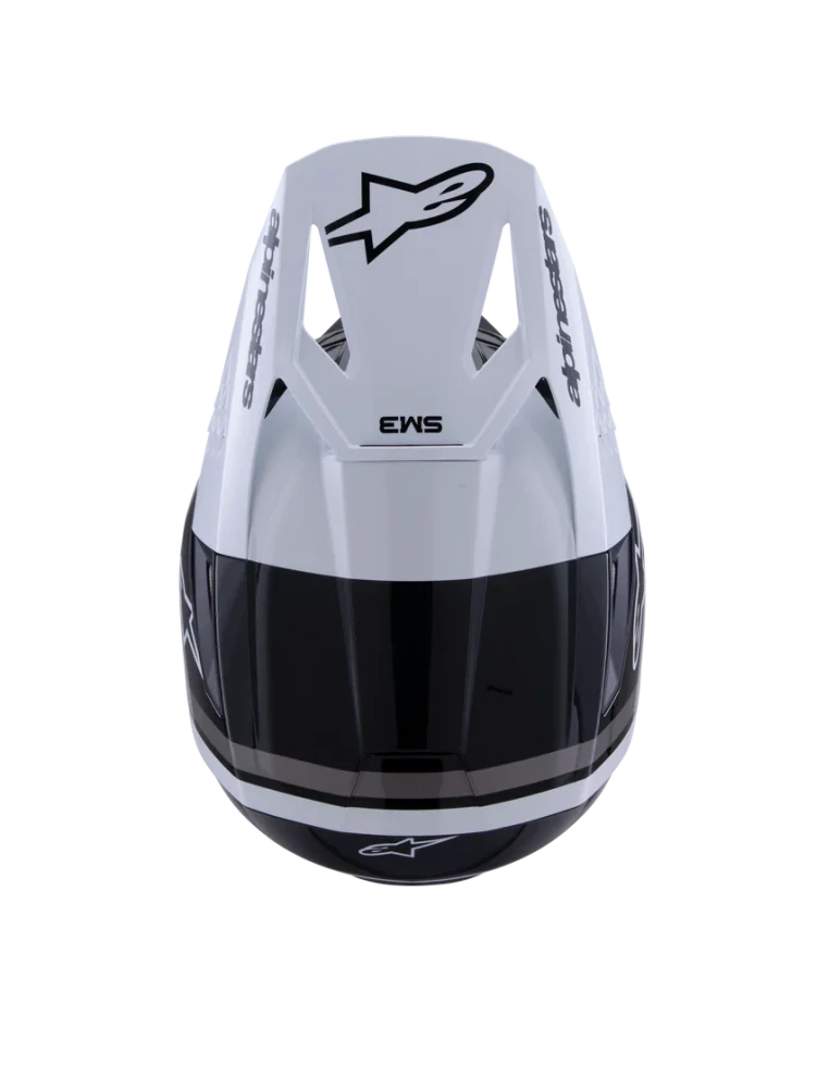 Motokrosová přilba ALPINESTARS SM3 / SM-3 / S-M3 / 8300726-1546 RADIUM černá/bílá/šedá