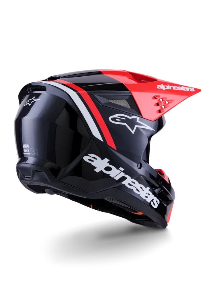 Motokrosová přilba ALPINESTARS SM3 / SM-3 / S-M3 / 8300726-1553 RADIUM černá/bílá/červená
