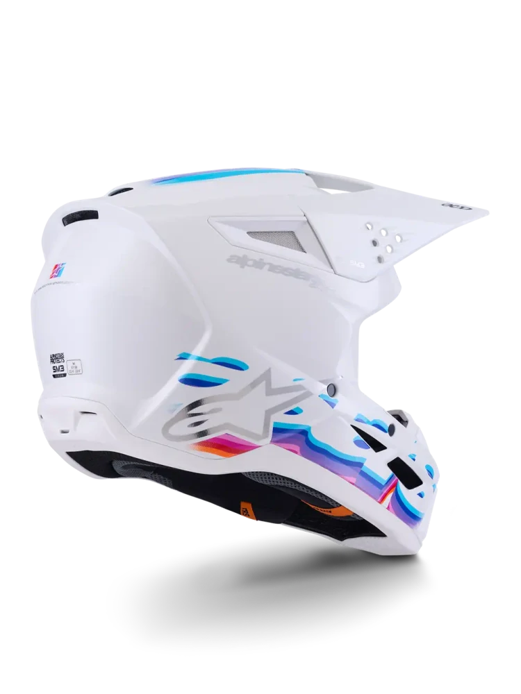 Motokrosová přilba ALPINESTARS SM3 / SM-3 / S-M3 / 8301126-2180 FORCE bílá lesklá