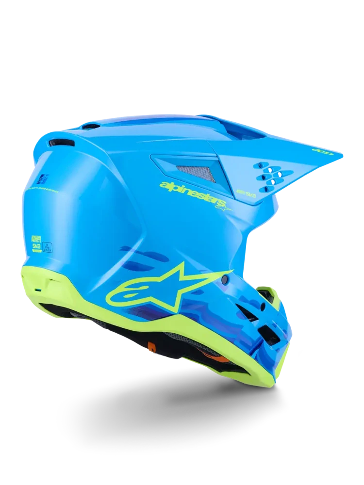 Motokrosová přilba ALPINESTARS SM3 / SM-3 / S-M3 / 8301126-7232 FORCE barva cyan 