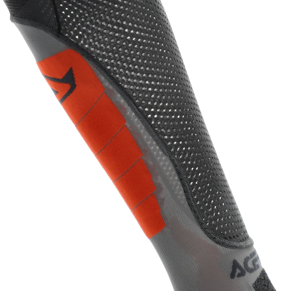 Motokrosové nadkolenky / vysoké motokosové ponožky ACERBIS X-LEG PRO VENTED barva šedá/oranžová 