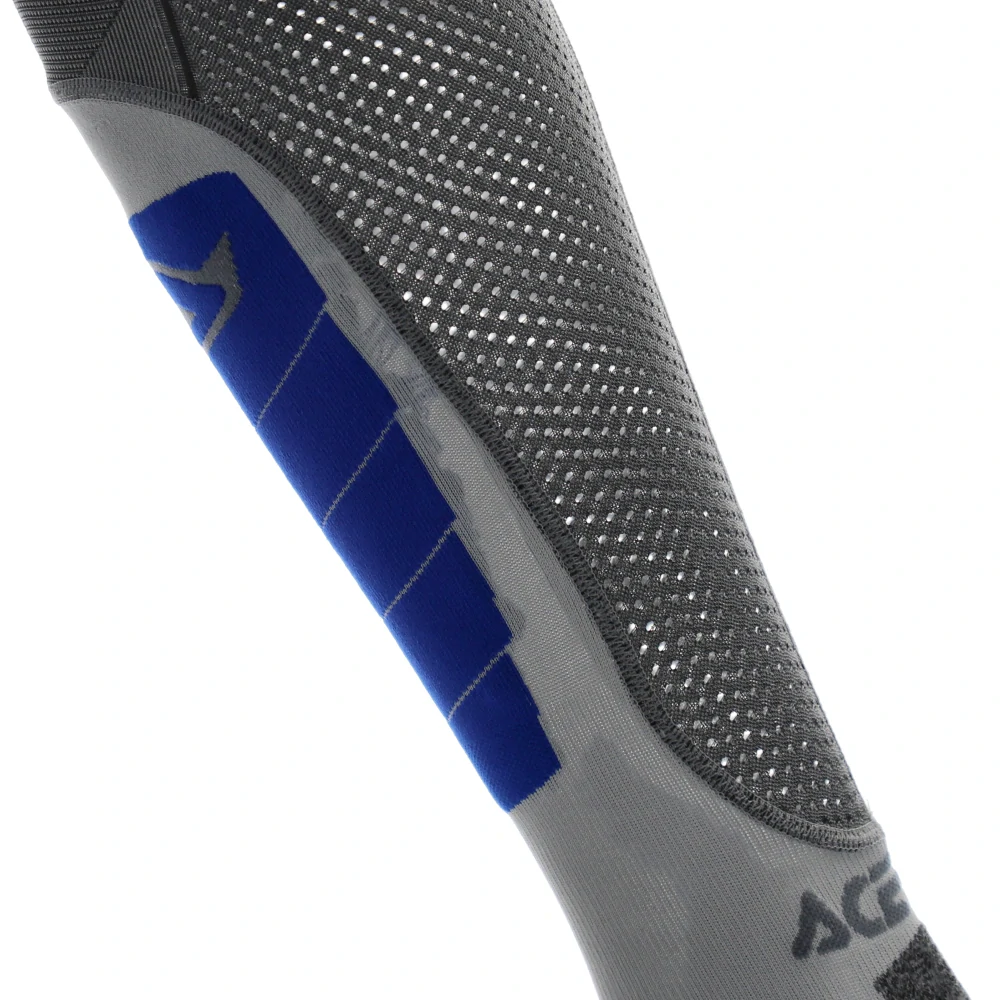 Motokrosové nadkolenky / vysoké motokosové ponožky ACERBIS X-LEG PRO VENTED barva šedá/modrá