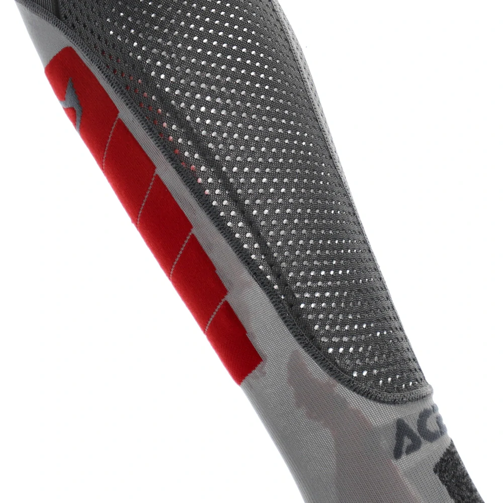 Motokrosové nadkolenky / vysoké motokosové ponožky ACERBIS X-LEG PRO VENTED barva šedá/červená
