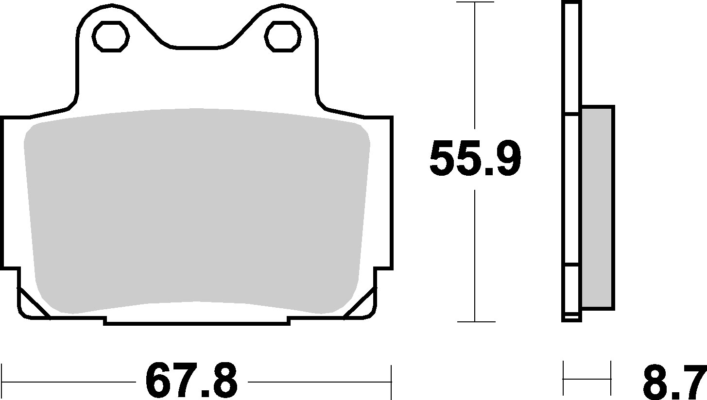 Brzdové destičky YAMAHA FZS 600 FAZER 98-03  ZADNÍ