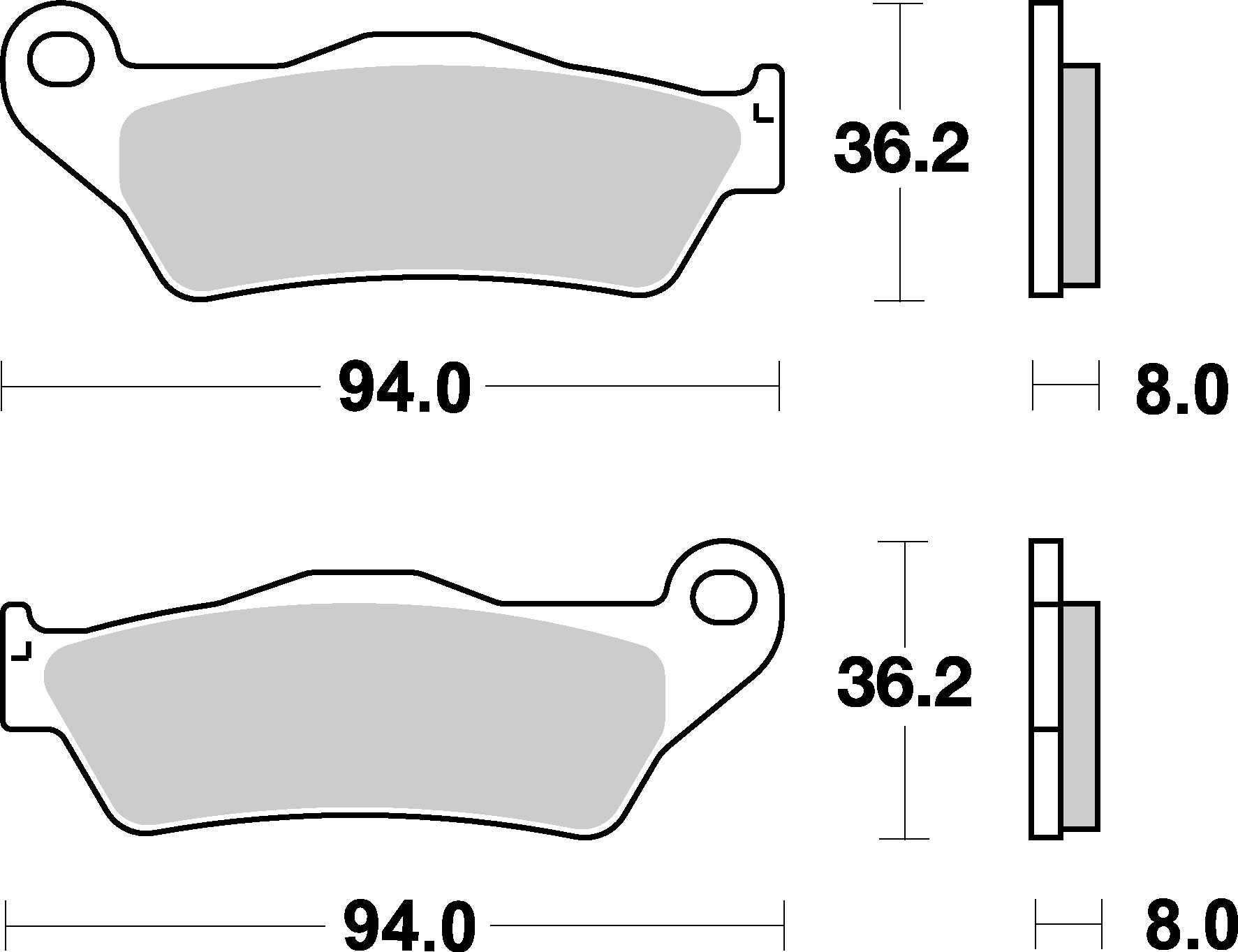 Brzdové destičky GILERA NEXUS 500 04-07
