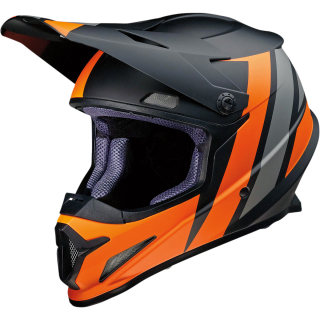 a Motokrosová přilba Z1R RISE EVAC černá/oranžová/šedá vel. XL