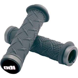 ATV gripy ODI GRIPS X-TREME LOCK-ON GRAY SILVER CLAMP - BARVA ČERNÁ - 130 mm tvrdost medium 