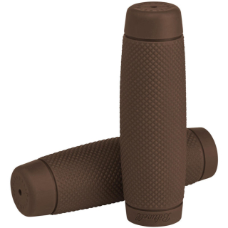 Gripy - rukojeti pro silniční motocykly BILTWELL RECOIL 25,4 MM RUBBER CHOCOLATE