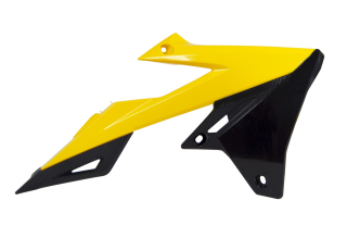 a Spoilery chladiče RTECH pro Suzuki RM-Z 250 19-21 žluto černé - pár - na obě strany 
