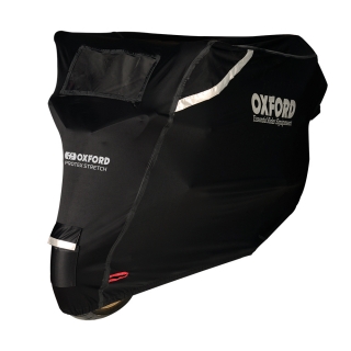 Ochraná plachta na motocykl OXFORD PROTEX STRETCH OUTDOOR s klimatickou membránou černá velikost L