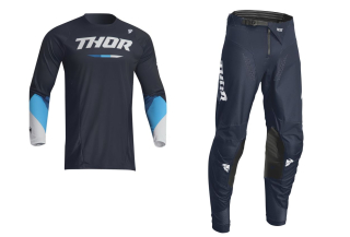 A Motokrosový - enduro - offroadový komplet THOR PULSE TACTIC midnight modrá VELIKOST 32 + M