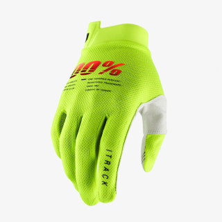 A Motokrosové a MTB rukavice 100% ITRACK FLUO ŽLUTÉ velikost L