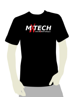 Unisex triko MXTECH s krátkým rukávem černé velikost M