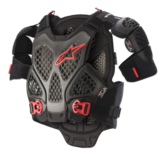 A Hrudní, zádový a ramenní chránič ALPINESTARS A-6  černá/antracit/červená velikost M/L