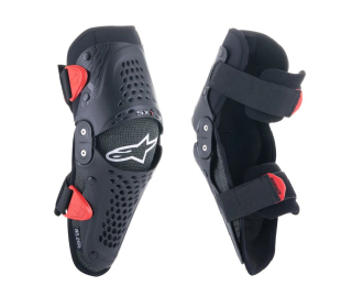 Dětské kolenní chrániče ALPINESTARS SX-1 Youth Knee Protectors barva černá/červená, velikost L/XL, pár 