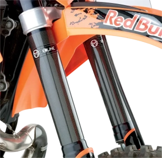 Carbonové/karbonové kryty vidlic MOOSE RACING CARBON FIBER FORK GUARDS pro motocykly HONDA, pár 