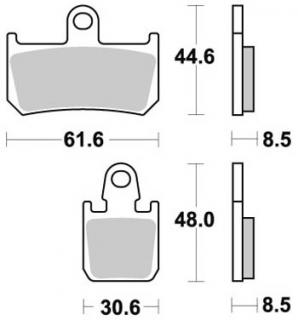 Brzdové destičky BREMBO pro YAMAHA V-MAX 1700 09-14