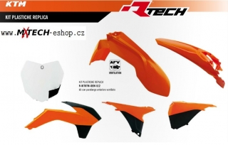 Sada plastů na motocykl RACETECH KTM SX-SXF 350 2013-2015 oranžová/bílá/černá 