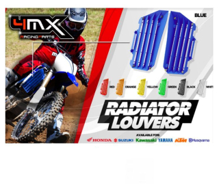 a Plastové mřížky chladičů 4MX RADIATOR LOUVERS KAWASAKI KXF 450 12-15 ZELENÉ