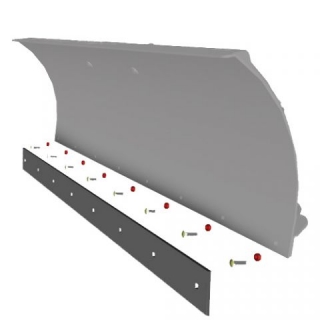 a Náhradní gumový břit k radlicím SHARK Plow rubber bar, délka 132 cm