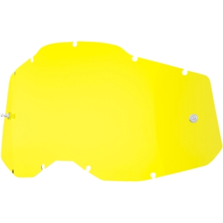 Náhradní plexi pro motokrosové brýle 100% STRATA 2 , ACCURI 2 , RACECRAFT 2 - rozjasňující žluté