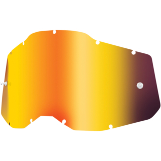 a Náhradní plexi pro motokrosové brýle 100% STRATA 2 , ACCURI 2 , RACECRAFT 2 - zrcadlové kouřové červené
