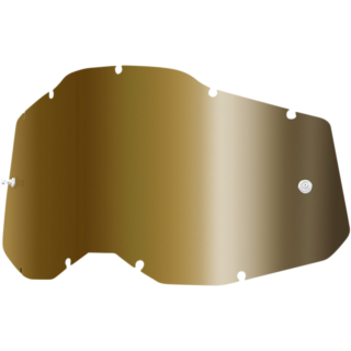 Náhradní plexi pro motokrosové brýle 100% STRATA 2 , ACCURI 2 , RACECRAFT 2 - zrcadlové kouřové true zlaté 59078-00007