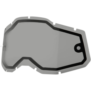 Dvojité náhradní plexi pro motokrosové brýle 100% STRATA 2 , ACCURI 2 , RACECRAFT 2 - kouřové, bez ventilace