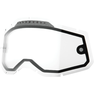 Dvojité náhradní plexi pro motokrosové brýle 100% STRATA 2 , ACCURI 2 , RACECRAFT 2 - čiré, s ventilací