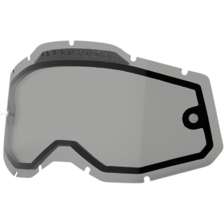 Dvojité náhradní plexi pro motokrosové brýle 100% STRATA 2 , ACCURI 2 , RACECRAFT 2 - kouřové, s ventilací