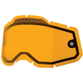 Dvojité náhradní plexi pro motokrosové brýle 100% STRATA 2 , ACCURI 2 , RACECRAFT 2 - rozjasňující permision, s ventilací