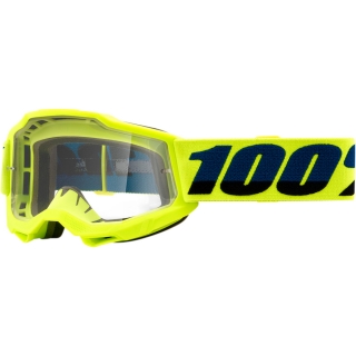 Dětské motokrosové brýle 100% ACCURI 2 JUNIOR Fluo Yellow čiré plexi 