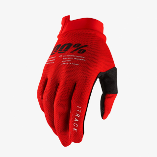 A Motokrosové a MTB rukavice 100% ITRACK ČERVENÉ velikost S