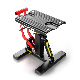 a Výškově nastavitelný stojan pro motokrosové motorky / motokrosový stojan s tlumičem ACERBIS ELEVATOR BIKE STAND nosnost 130 kg