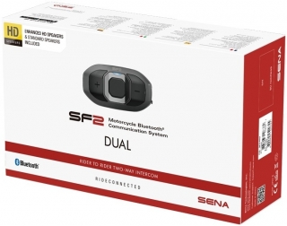 Komunikační zařízení SENA SF2 (DOSAH 0,8 KM) BLUETOOTH HANDSFREE HEADSET / SADA 2 JEDNOTEK